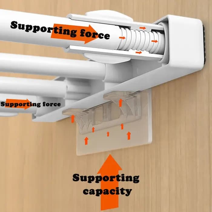 Supports adhésifs pour étagères