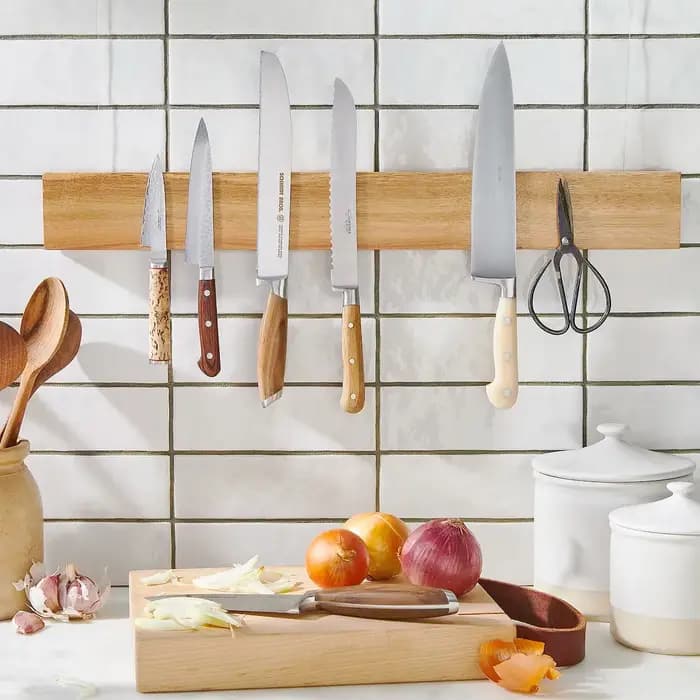 Porte-couteau magnétique pour mur avec aimant extra fort - 16 pouces - Bande