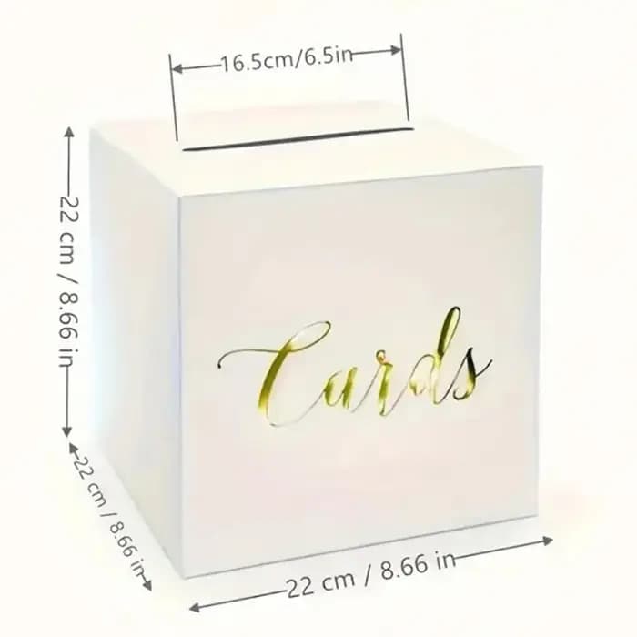 Boîte à Cartes en Carton Blanc pour Décoration de ixde Mariage