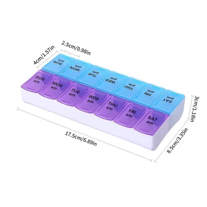 Boîte à médicaments pratique à 14 compartiments