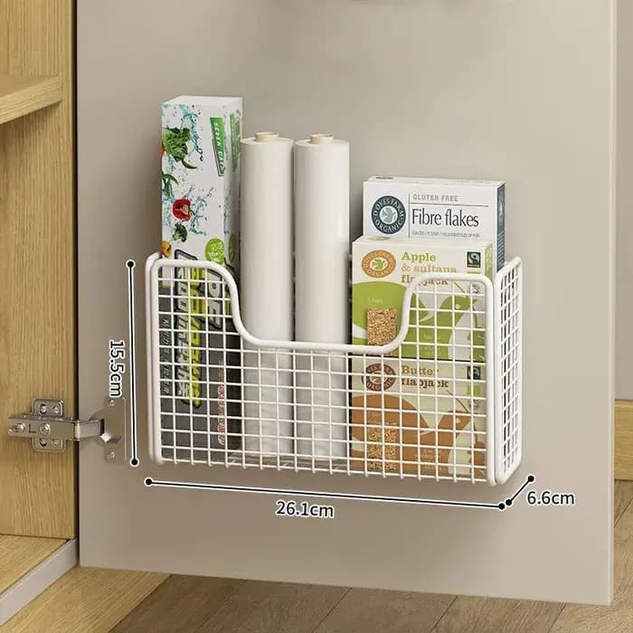 Boîte de rangement à l'intérieur de la porte d'armoire de cuisine
