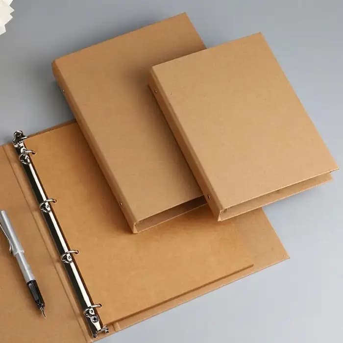 Nouveau Couverture de classeur en papier Kraft A5 B5 A4