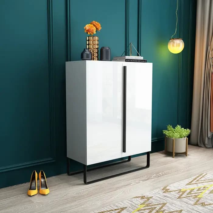 Étagère à chaussures blanche moderne