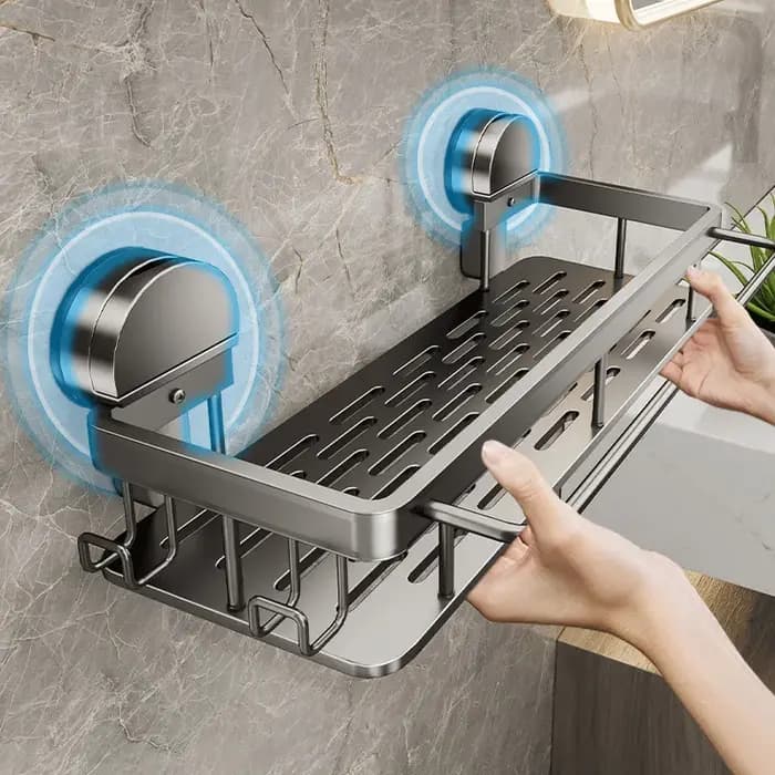 Étagère de salle de bain à ventouse sans perçage
