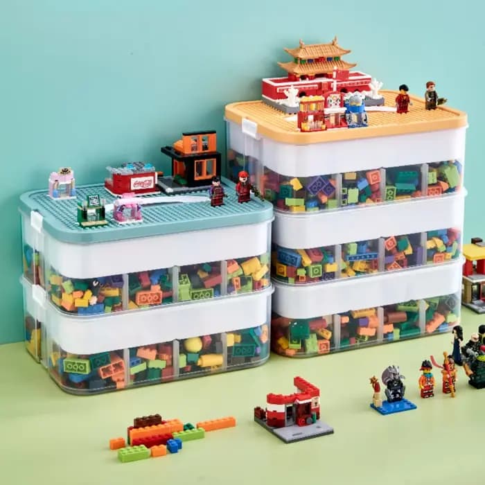 Boîte de rangement pour blocs de construction