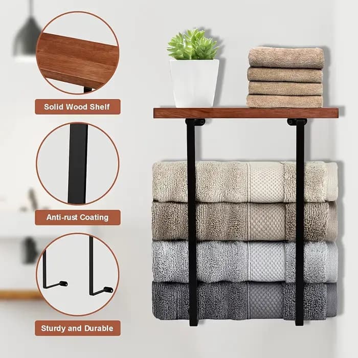 Porte-serviettes pour la décoration murale de la salle de bain