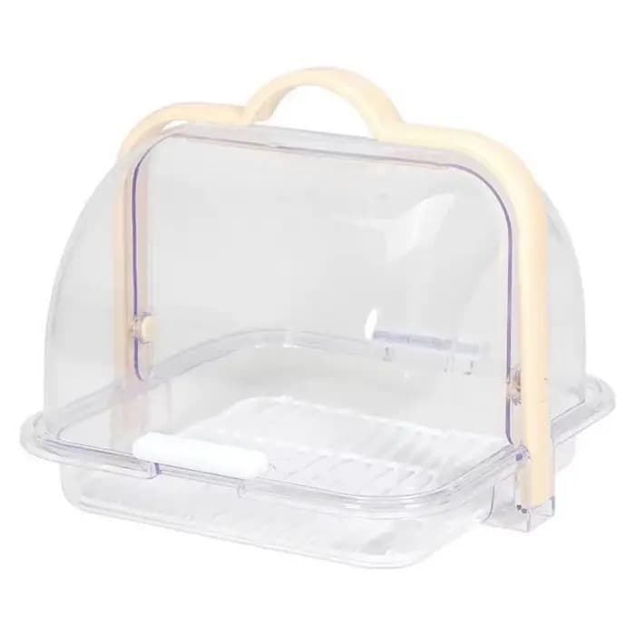 Boîte de rangement de pain à rabat, boîte Portable anti-poussière scellée pour gâteau Dim Sum avec c