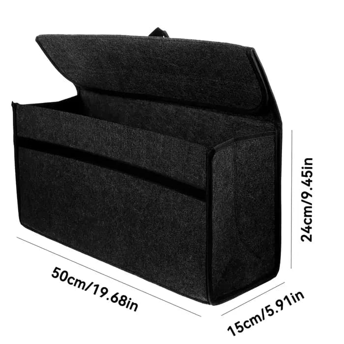 Organisateur de coffre de voiture en feutre pliable