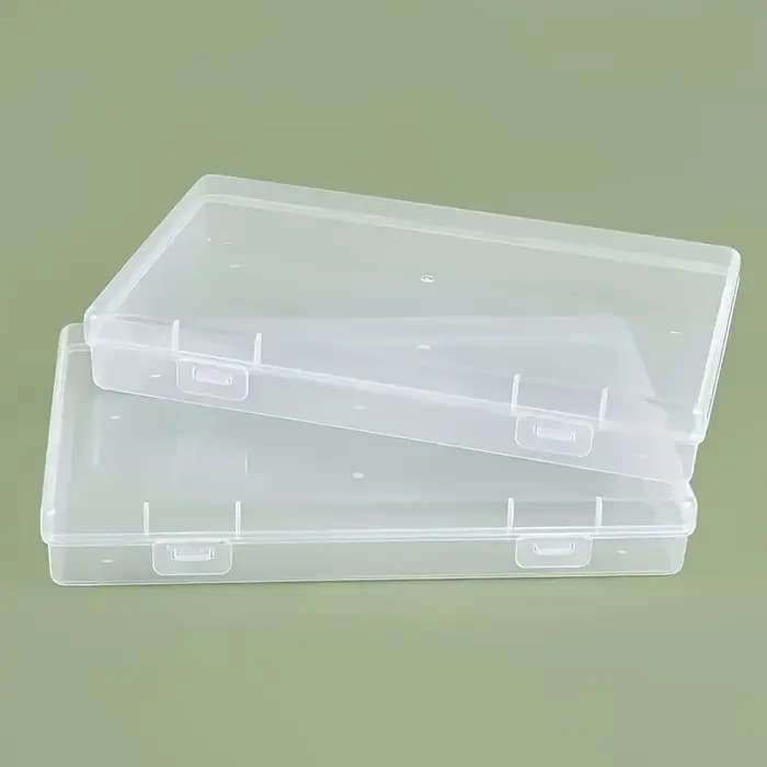 Boîte de rangement en plastique transparente avec couvercle serré