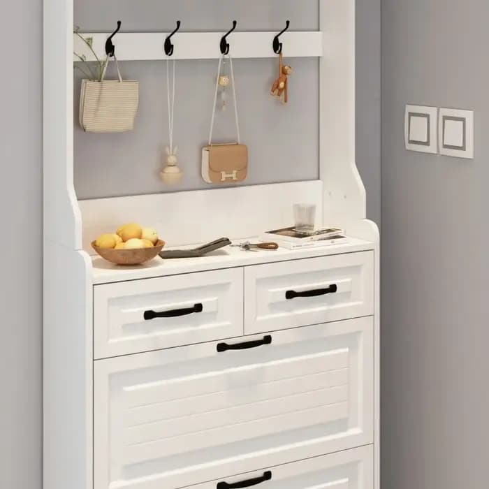 Armoire à chaussures multifonctionnelle de vente chaude. 3 portes 2 tiroirs Big Space. Meuble de salon
