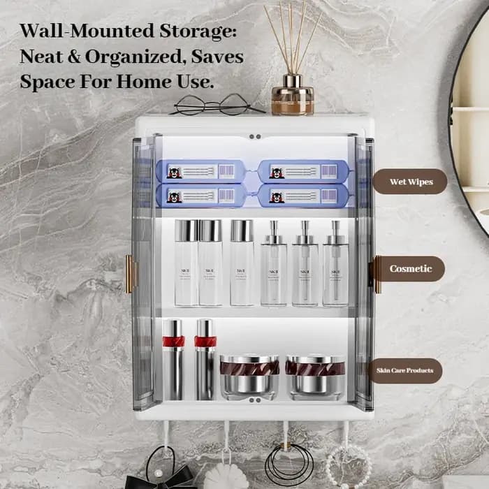 Armoire de salle de bain murale esthétique, Gadgets de parfum, petites étagères de salle de bain mod