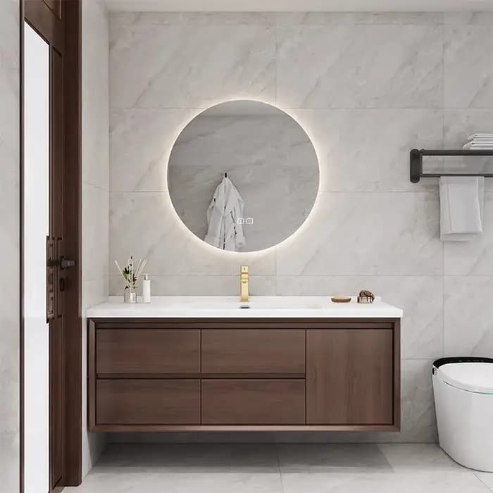 Armoire de salle de bain sur pied rétro