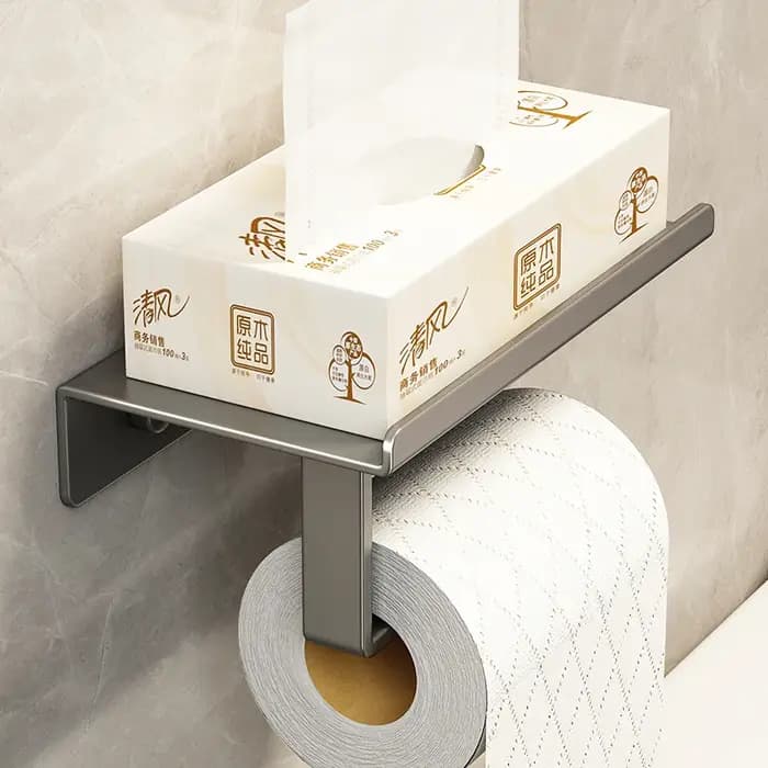 Porte-papier hygiénique support de rangement cuisine serviette Placement des bouteilles d'assaisonnement salle de bain mur rouleau de papier téléphone stockage