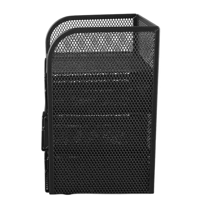 Organisateur de bureau à 3 tiroirs en métal noir