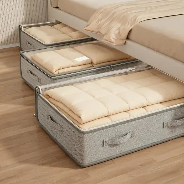 Grands boîtes de rangement sous le lit