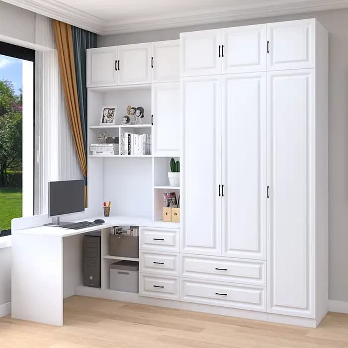 Armoire de Luxe Incense, Commode de Rangement à Tiroirs, Armoire Moderne en Bois Blanc, Meuble de Rangement pour Vêtements, Mobilier de Maison