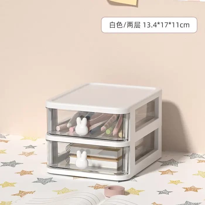 Organisateur de tiroirs empilables transparents - Boîte de rangement multi-niveaux en PP pour le bur