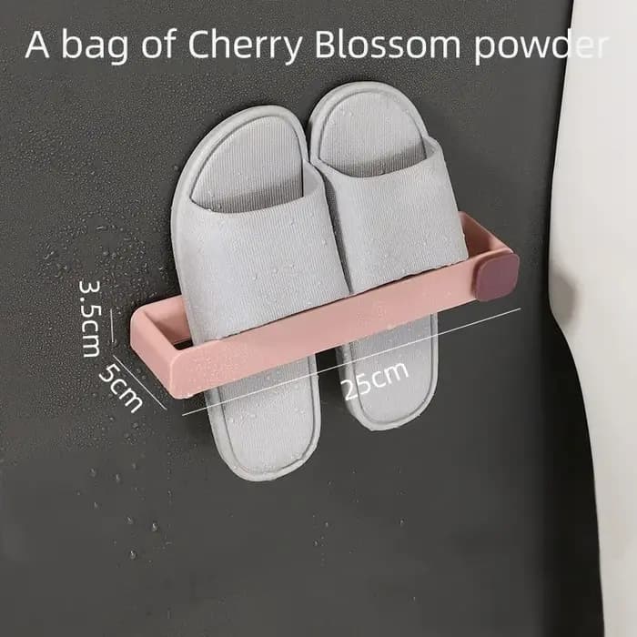 Salle de bains Pantoufle Étagère Pas de Poinçonnage Mural Monté Une Pièce Chaussure Rack D'économie D'espace