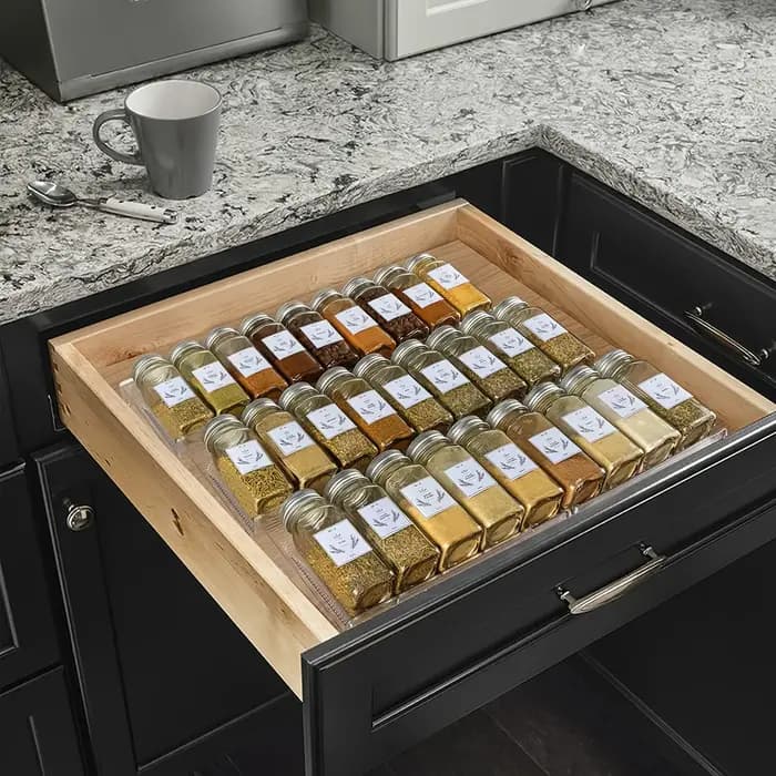 Organisateur de tiroir à épices extensible 2 pièces