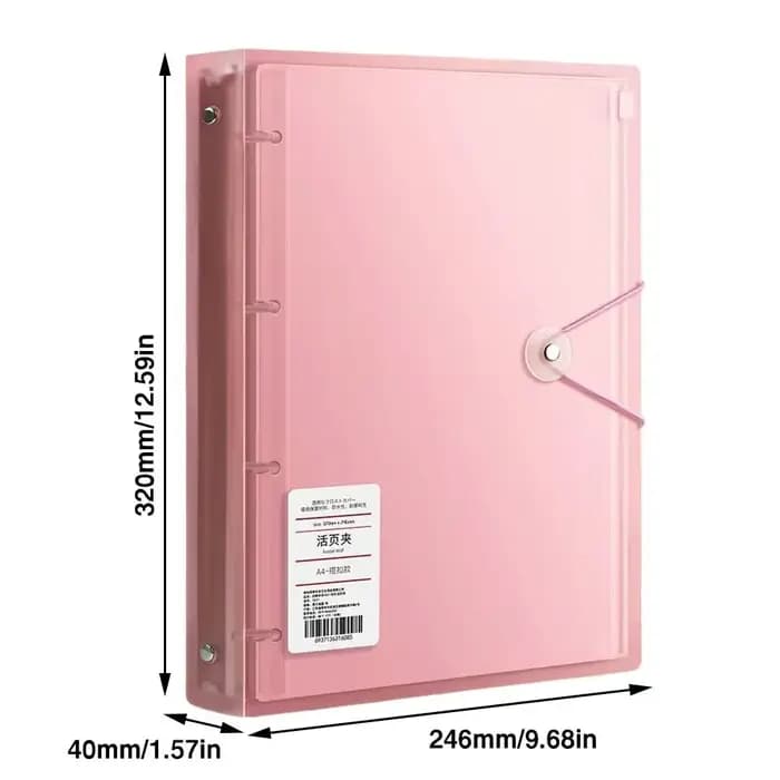 Classeur de rangement pratique en PP A4/A5/B5