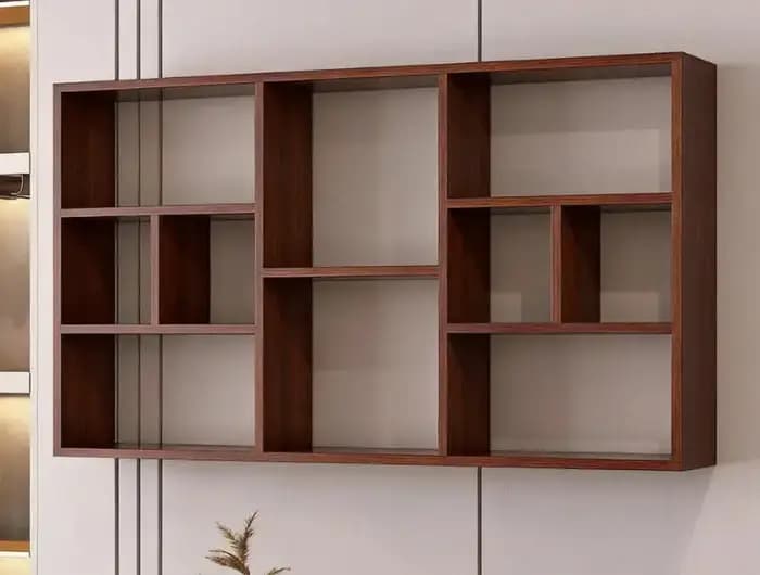 Étagère murale de rangement, panneau de séparation flottant, étagère personnalisée en bois massif, panneau de support, présentoir mural.