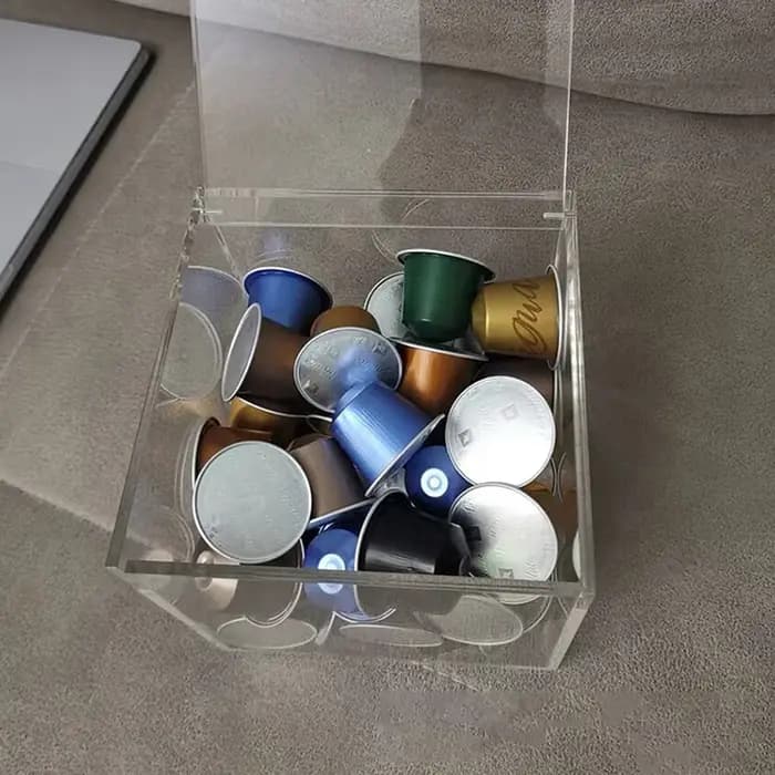 Boîte de rangement pour capsules de café en acrylique
