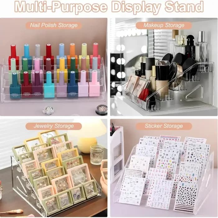 Présentoir à vernis à ongles en acrylique multicouche