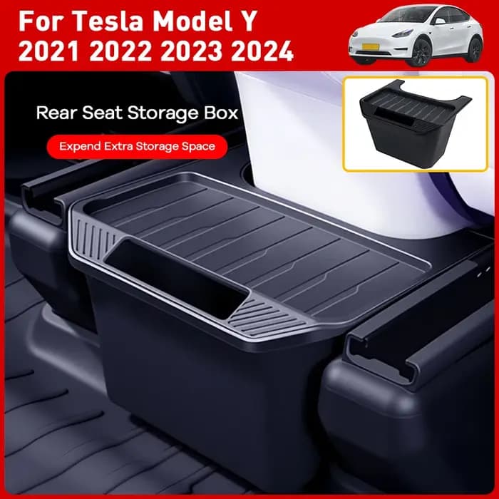 Boîte de rangement pour siège arrière pour Tesla Model Y 2021 2022 2023 2024