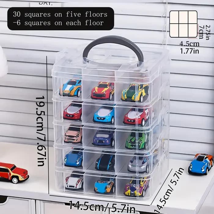 1 boîte de rangement transparente et minimaliste pour jouets