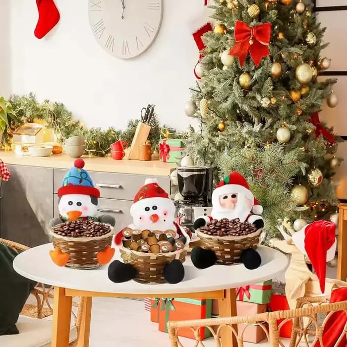 Panier de rangement pour bonbons de Noël