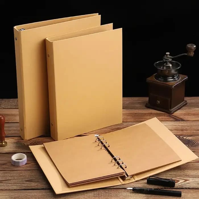 Nouveau Couverture de classeur en papier Kraft A5 B5 A4