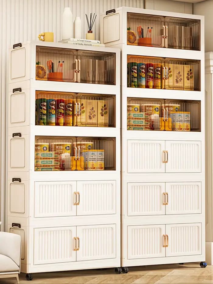 Armoire de rangement multifonctionnelle avec portes doubles