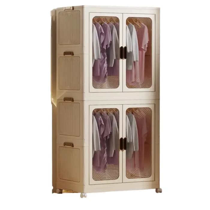 Armoire moderne transparente blanc pliable affichage appartement