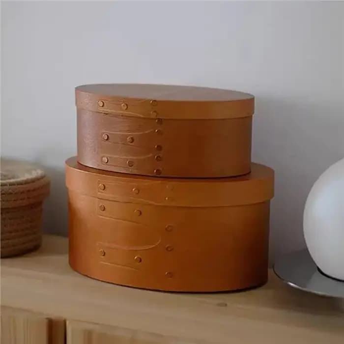 ABKW - Boîte de rangement en bois au design rétro