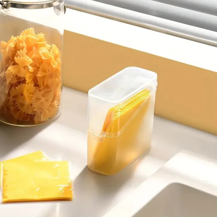Boîte de rangement à couvercle transparent incliné de style japonais | Organisateur de stockage de