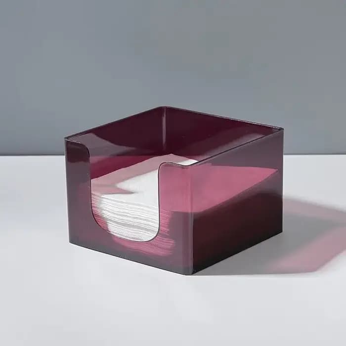 Boîte de rangement de mouchoirs minimaliste carrée, outil de stockage de mouchoirs en acrylique pour