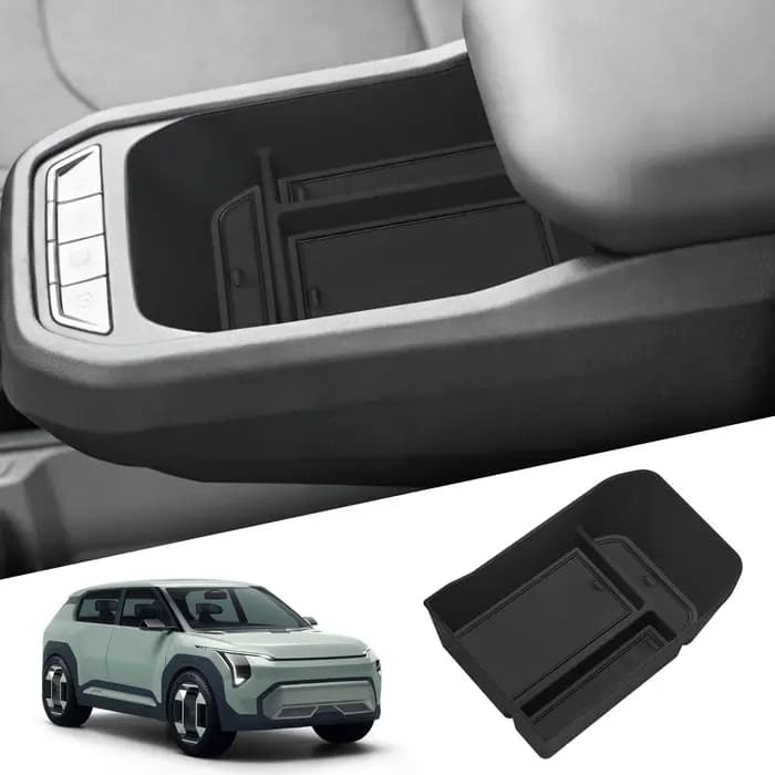 Boîte de rangement pour accoudoir de console centrale Kia EV3 2024-2026, plateau d'organisation en A