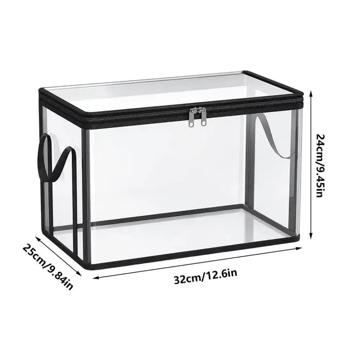 Boîte de rangement pour livres, grande capacité, avec poignées et couvercles, bacs de rangement empi
