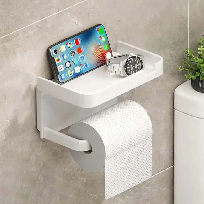 Support de papier toilette mural en plastique sans perçage