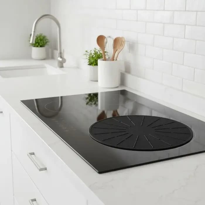 Tapis de protection pour plaque à induction ronde