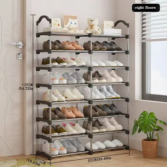 Meuble à chaussures double rangée - rangement multi-niveaux pour la maison