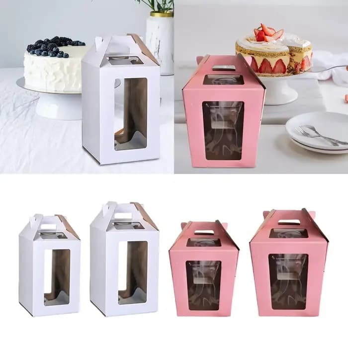 Grande Boîte à Gâteaux Polyvalente avec Fenêtre, Rangement des citrouille, Fêtes de Remise de Diplôme, Mariages