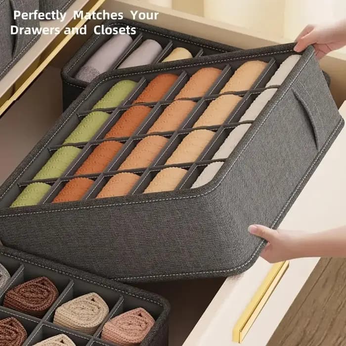 Organisateur de placard pliable en tissu pour sous-vêtements
