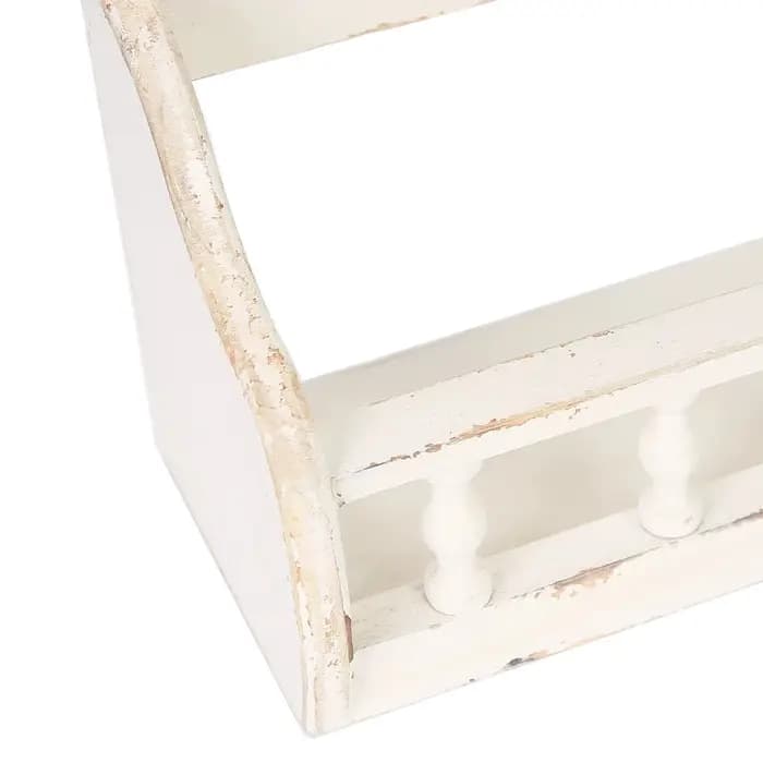 Étagère murale rustique en bois avec broches décoratives