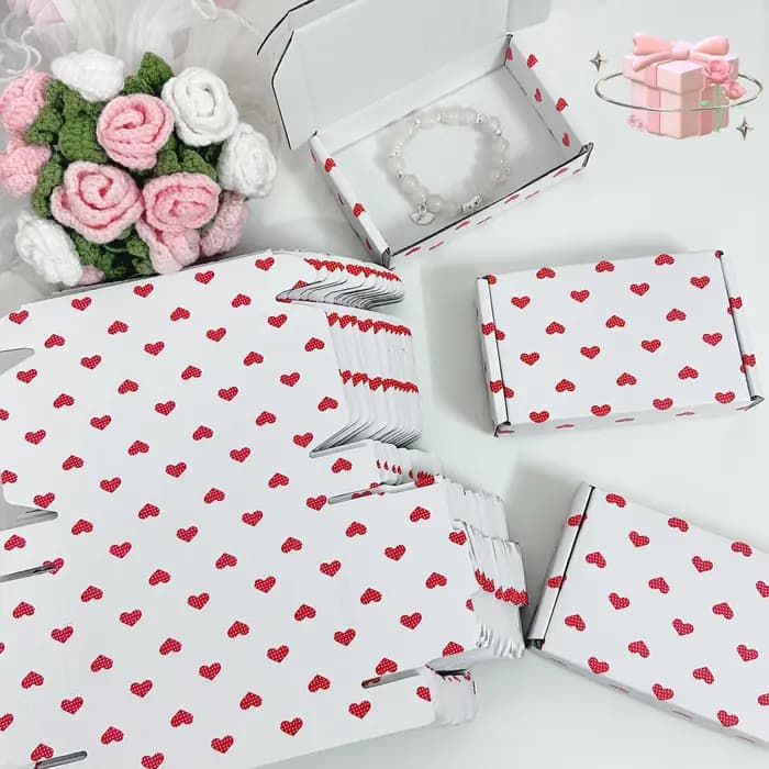 Coffrets cadeaux en forme de cœur 10 pièces avec ouverture spéciale pour l'expédition