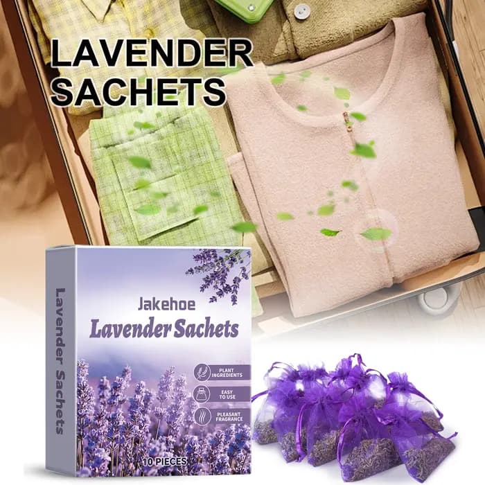 Sachets de lavande pour désodorisant de placard, sacs purificateurs d'air naturels avec désodorisant de parfum Floral longue durée pour tiroir de voiture, 10 pièces