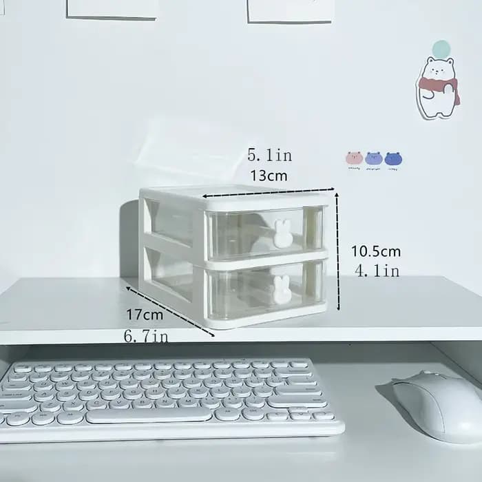Organisateur de tiroirs empilables transparents - Boîte de rangement multi-niveaux en PP pour le bureau/les produits de