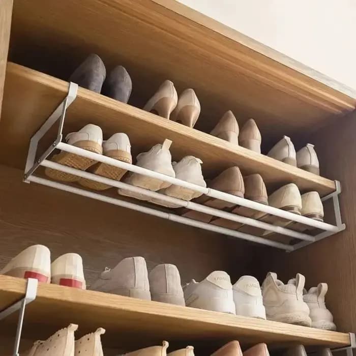 Étagère à chaussures réglable | Organisateur superposé peu encombrant pour armoires
