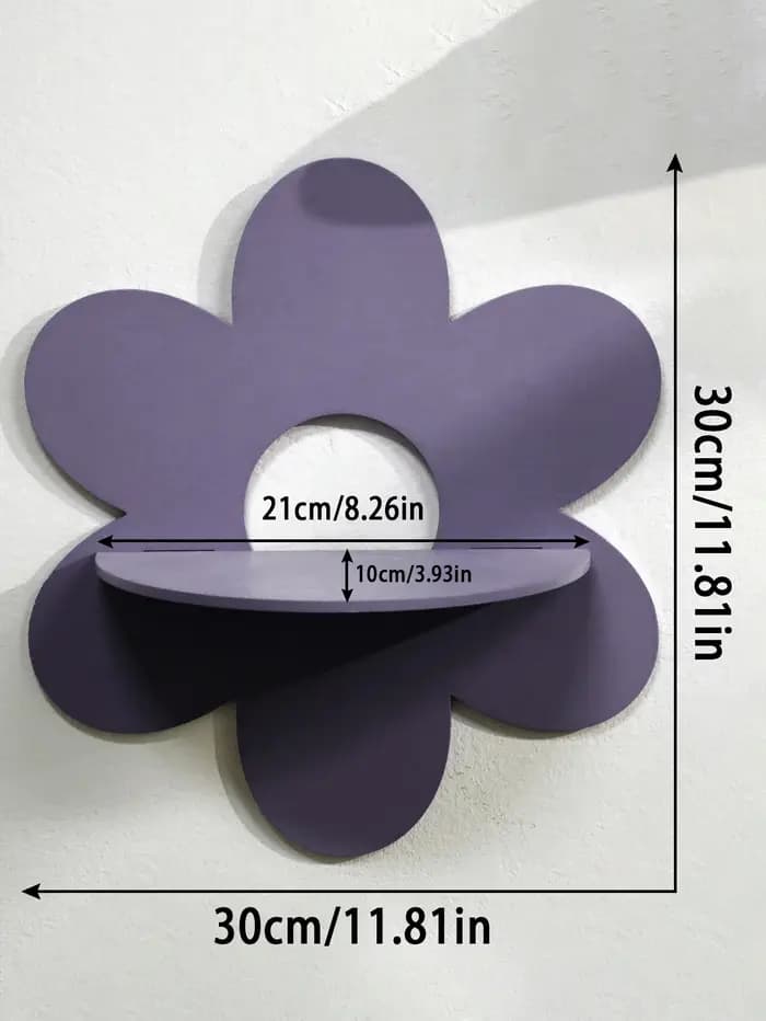 Étagères murales en bois en forme de fleur - Étagère décorative mignonne pour la chambre d'enfant