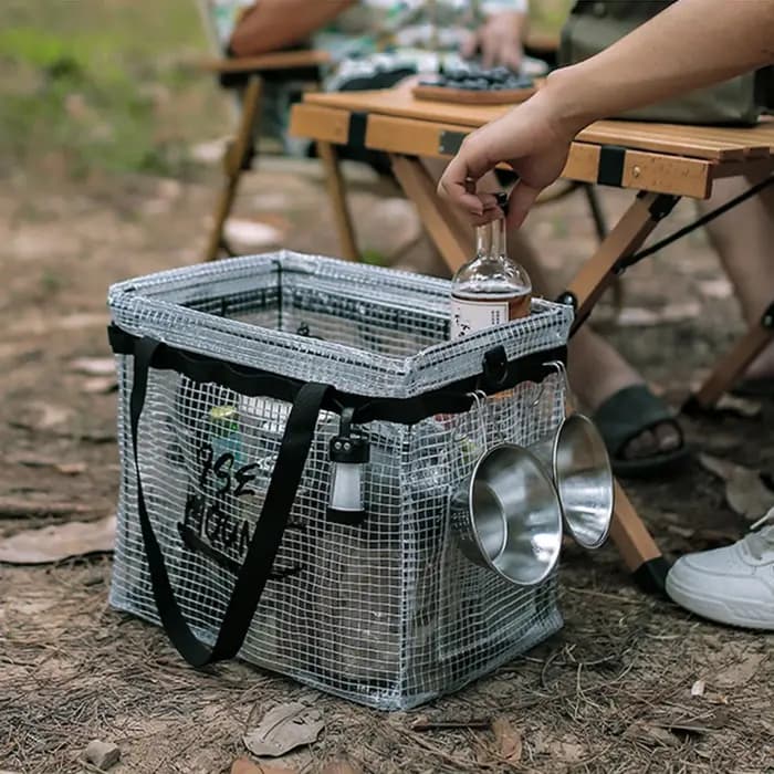 Boîte de rangement pliante Portable, boîte de rangement de grande capacité, conteneur multi-usages, boîte de rangement de Camping en plein air, stockage d'équipement de pêche